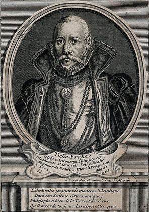 Tycho Brahe. Line engraving after T. Gemperlin 1586. Wellcome V0000744