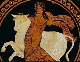 Europe, princesse phénicienne séduite et enlevée par Zeus
